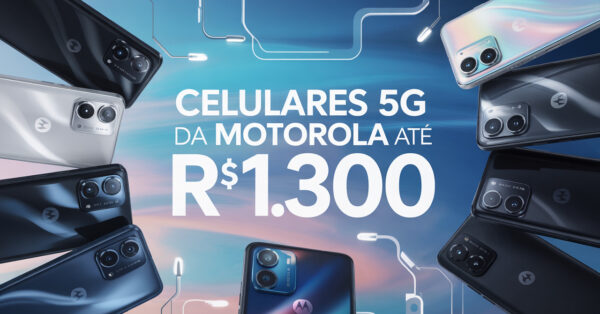 3 celulares 5G da Motorola por até R$ 1.300 que valem a pena para quem quer economizar sem abrir mão da velocidade